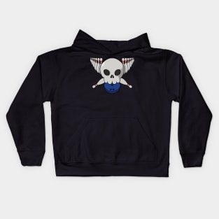 Bowling crew Jolly Roger pirate flag (no caption) Kids Hoodie